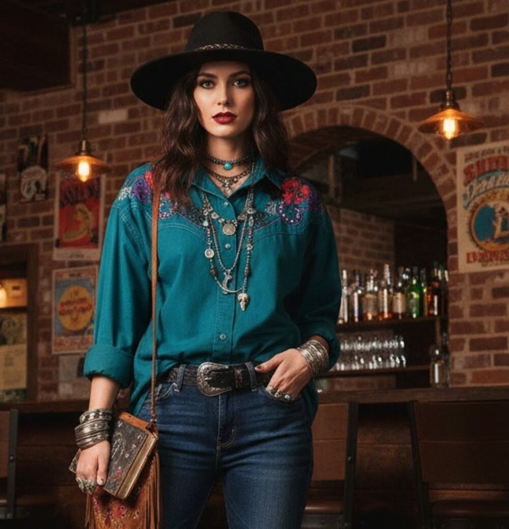 Rare 1980s Western Shirt by Short Circuit